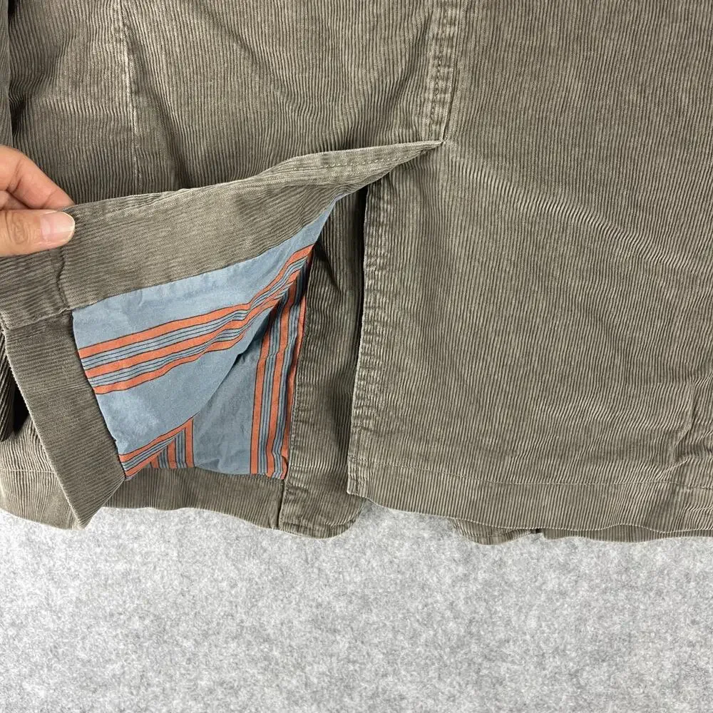 Vintage‎ J Crew Corduroy Blazer Sport Coat Mens Medium Gray Academia 80s 90s
